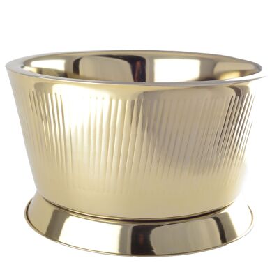 GOLDEN DRINKS BUCKET WITH RIBBED PATTERN