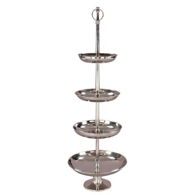 Serviteur 4 étages argent h.150cm