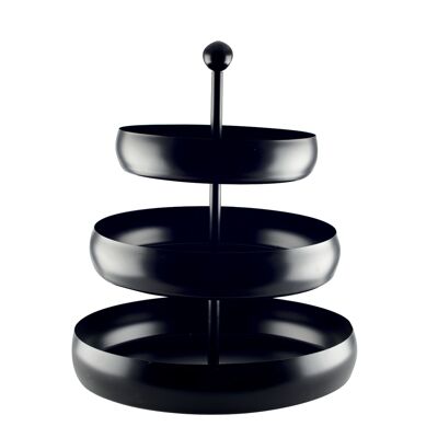 CAKE PLATE 3 LEVELS MAT BLACK