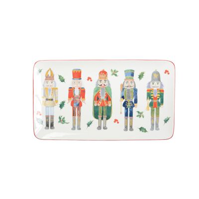 CHRISTMAS CAKE PLATE 35.5X20.3X2CM