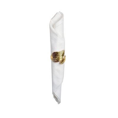 GOLD LEAF NAPKIN RING - SET OF 4