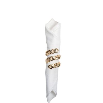 GOLD CHAIN NAPKIN RING - SET OF 4