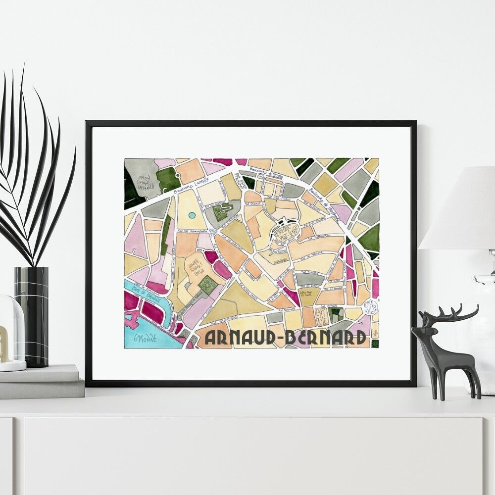 Poster Illustration of the ARNAUD BERNARD neighborhood plan, in TOULOUSE