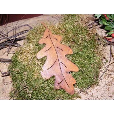 Foglia di quercia decorazione autunnale ruggine | Decorazione in metallo da appendere per l'autunno