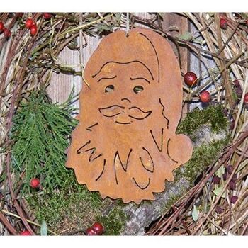 Rusty Santa Claus - décoration en métal à suspendre 2