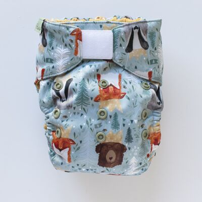 Modern cloth nappy Narrow Velcro V2 - Forest kings Olivia diapers