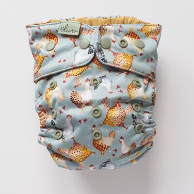 Modern cloth nappy Narrow Snaps V2 - Crazy chicks Olivia diapers