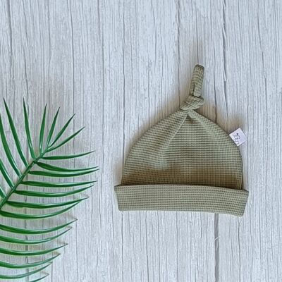 Casquette Button Waffle Jersey Vert Olive