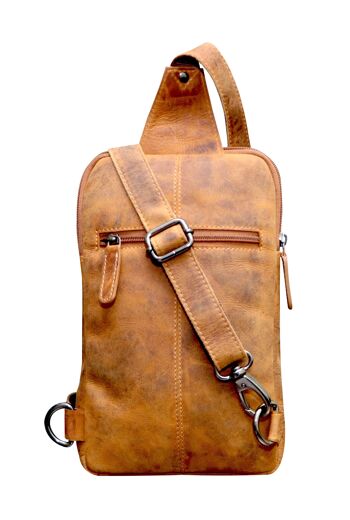 Alex sac à dos sac à bandoulière femme cuir vélo sac à dos homme - Camel 8