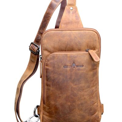 Alex Rucksack Umhängetasche Damen Leder Fahrradtasche Rucksack Herren - Camel