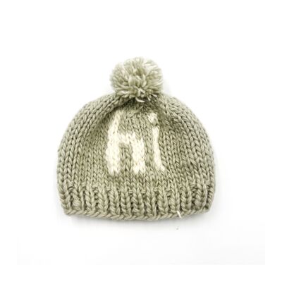 Cappello Hi lavorato a maglia per neonati all'uncinetto 1-2 anni