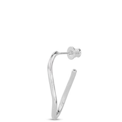 Gehämmerter 1-Glieder-Ohrring aus Silber