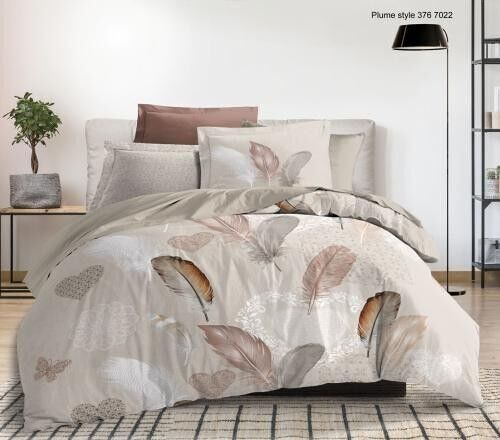 Achat PARURE 3 PIECES HOUSSE DE COUETTE PLUME STYLE 220x240 cm en gros