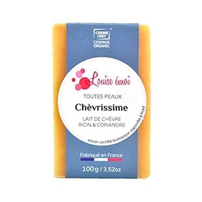 Savon à froid au lait de chèvre (30%) - Peaux fragiles à sèches - Chèvrissime certifié Bio