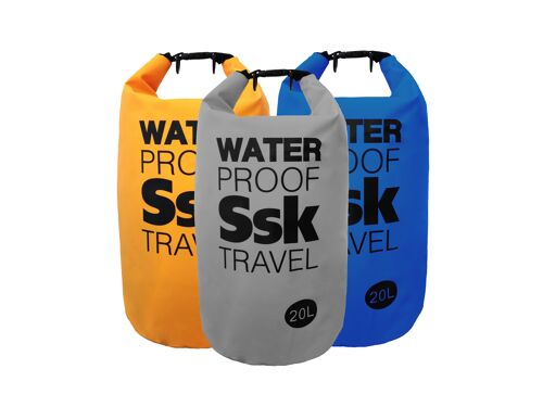 Bolsa/Mochila estanca Waterproof para almacenar Tus Objetos Resistente al Agua Ideal para Trekking, Pesca, navegación, Escalada, Surf, pádel Surf, (20 LITROS)