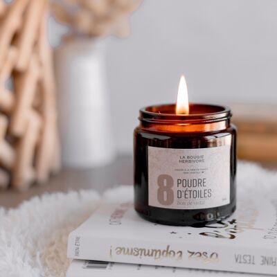 Bougie N°8 Poudre d'Etoiles - Bois de Santal + Jasmin