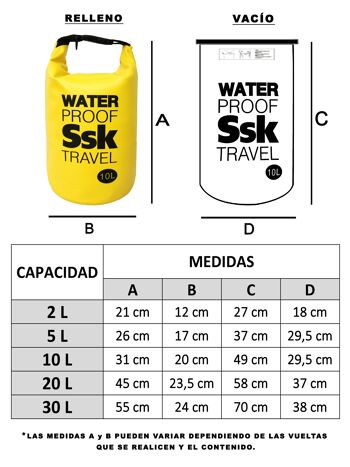 Sac / sac à dos étanche pour ranger vos objets Résistant à l'eau Idéal pour le trekking, la pêche, la voile, l'escalade, le surf, le paddle surf, (30 LITRES) 8