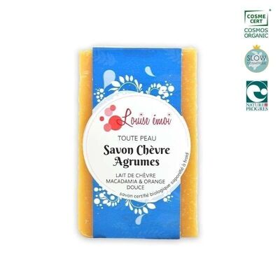 Cold process goat’s milk soap “Chèvre Citrus” certified organic