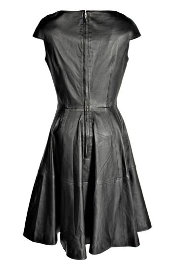 A-Style - Robe en cuir en cuir VÉRITABLE noir - Meran 2