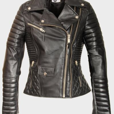 Biker leather jacket made from GENUINE leather