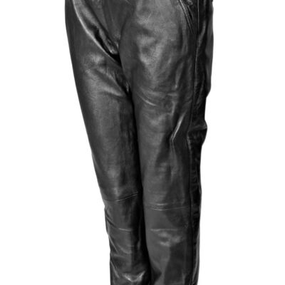 Leather jogging pants GENUINE LEATHER in black