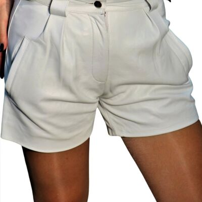 Leather shorts hot pants in GENUINE LEATHER - ELEGANT style