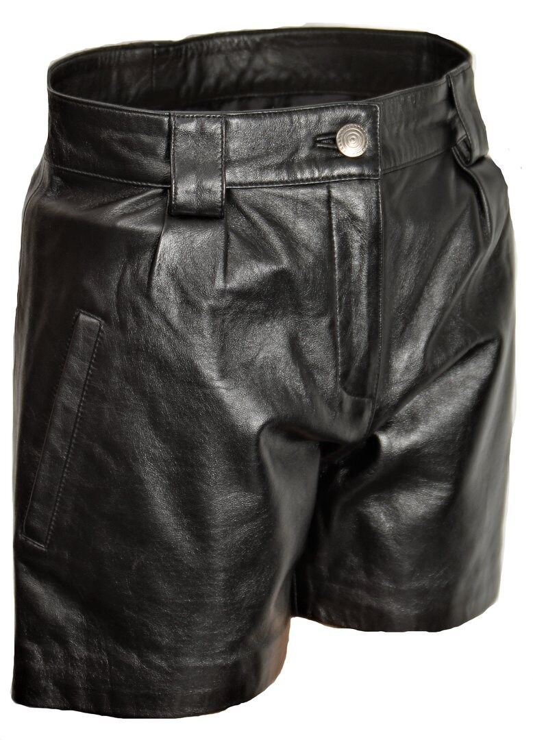 Leather hot sales pants shorts