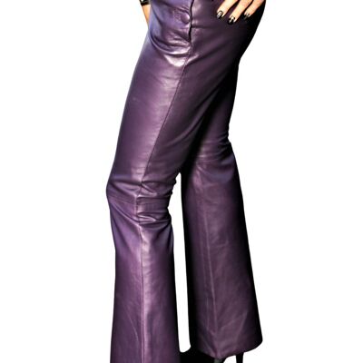Leather pants made of GENUINE leather - high waist