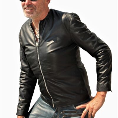 Leather jacket leather sweater in GENUINE LEATHER for men