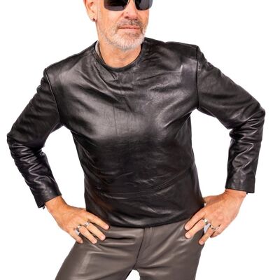 Leather shirt Leather sweater in GENUINE LEATHER for men