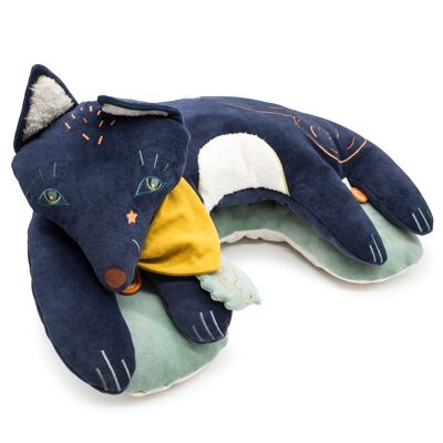 COUSSIN CÂLIN RENARD BLEU - Cadeau de noël bébé