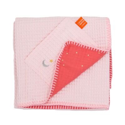 PALE PINK HONEYCOMB BLANKET - Baby Christmas gift