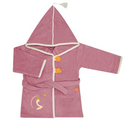 PEIGNOIR 2/4 ANS CYGNE VIEUX ROSE - Cadeau de noël enfant