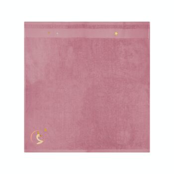 SERVIETTE 100X100 - CYGNE VIEUX ROSE - Cadeau de noël bébé