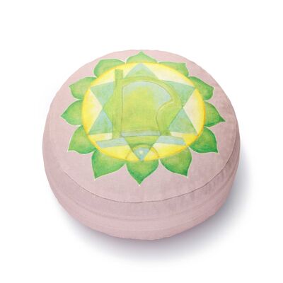 Meditation cushion Anahata | Heart Chakra (Love) | Rosewood - Mini [Very Light Travel Pillow]