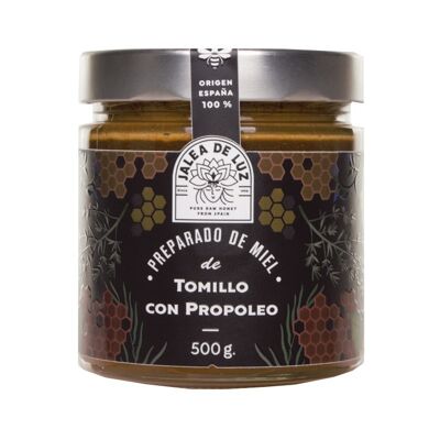 PREPARADO DE MIEL DE TOMILLO CON PRÓPOLEO 500g.