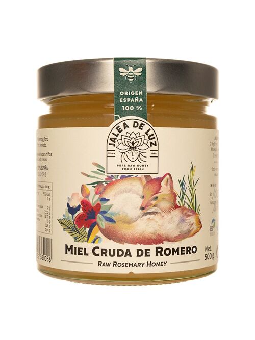 MIEL CRUDA RE ROMERO 500G.