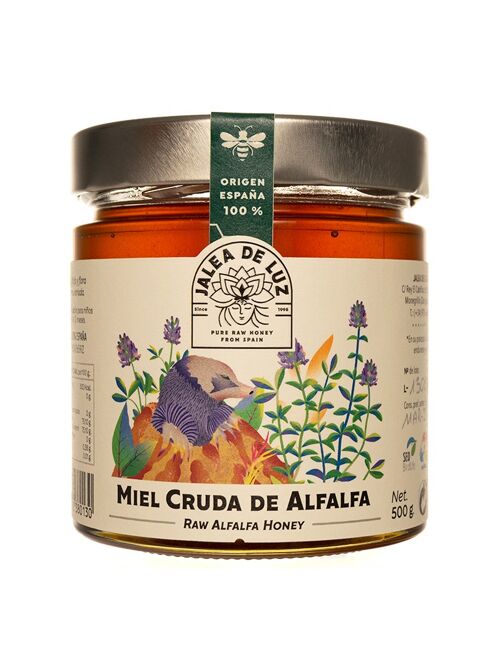 MIEL CRUDA DE ALFALFA 500 G.