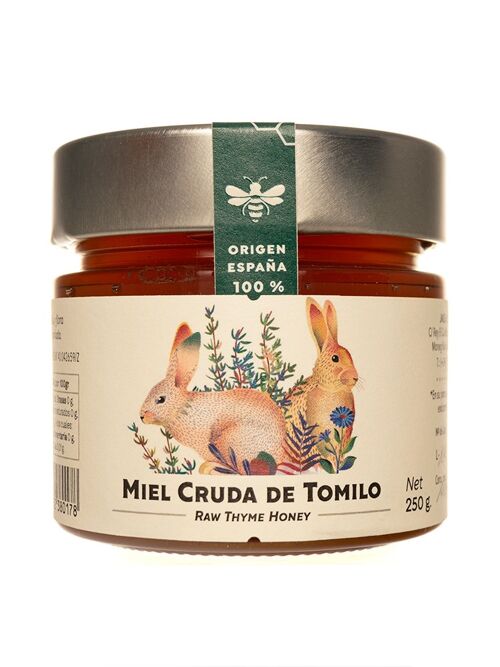 MIEL CRUDA DE TOMILLO 250G.