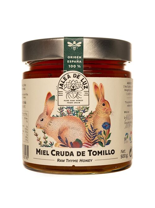 MIEL CRUDA DE TOMILLO 500 G.