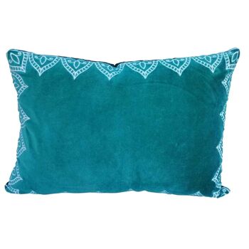 Coussin en velours Luka Turquoise | 45x30cm | coussin oriental brodé 5