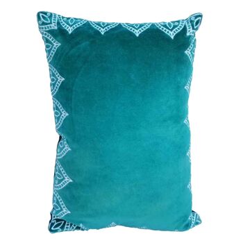 Coussin en velours Luka Turquoise | 45x30cm | coussin oriental brodé 8