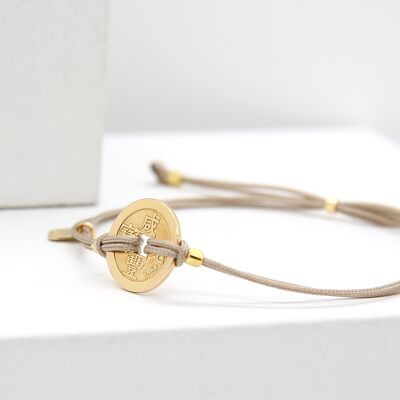 pulsera moneda de la fortuna oro nude