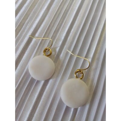 BOUCLES D'OREILLES BLANC PUR