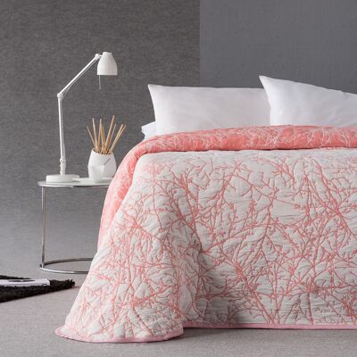 Estoralis Spring Jacquard Bedspread For 90 Cms Bed. TOPAZ Coral