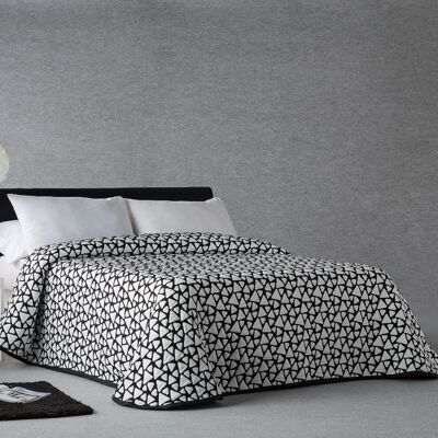 Estoralis Spring Jacquard Tagesdecke für 90 cm Bett. Onyx schwarz