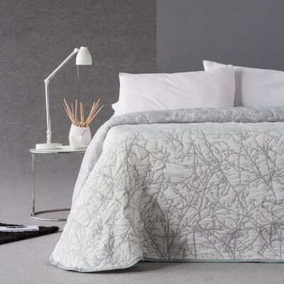 Estoralis Spring Jacquard Bedspread For 150 Cms Bed. TOPAZ Gray