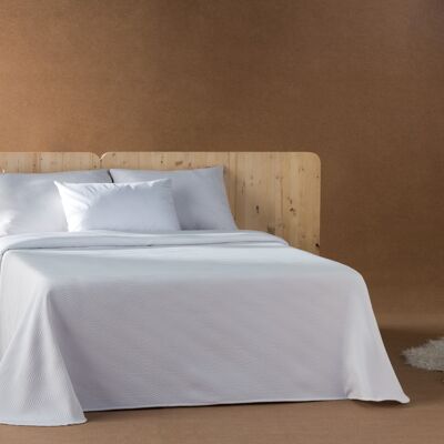 Copriletto jacquard primavera Estoralis per letto da 90 cm. PIQUET 5303 Bianco