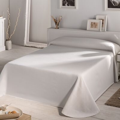 Copriletto jacquard primavera Estoralis per letto da 90 cm. PIQUET 5315 Bianco