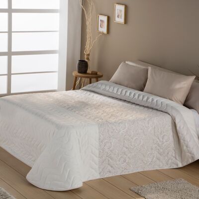 Colcha Jacquard de Primavera Estoralis Para Cama De 135 Cms. BELO Beige